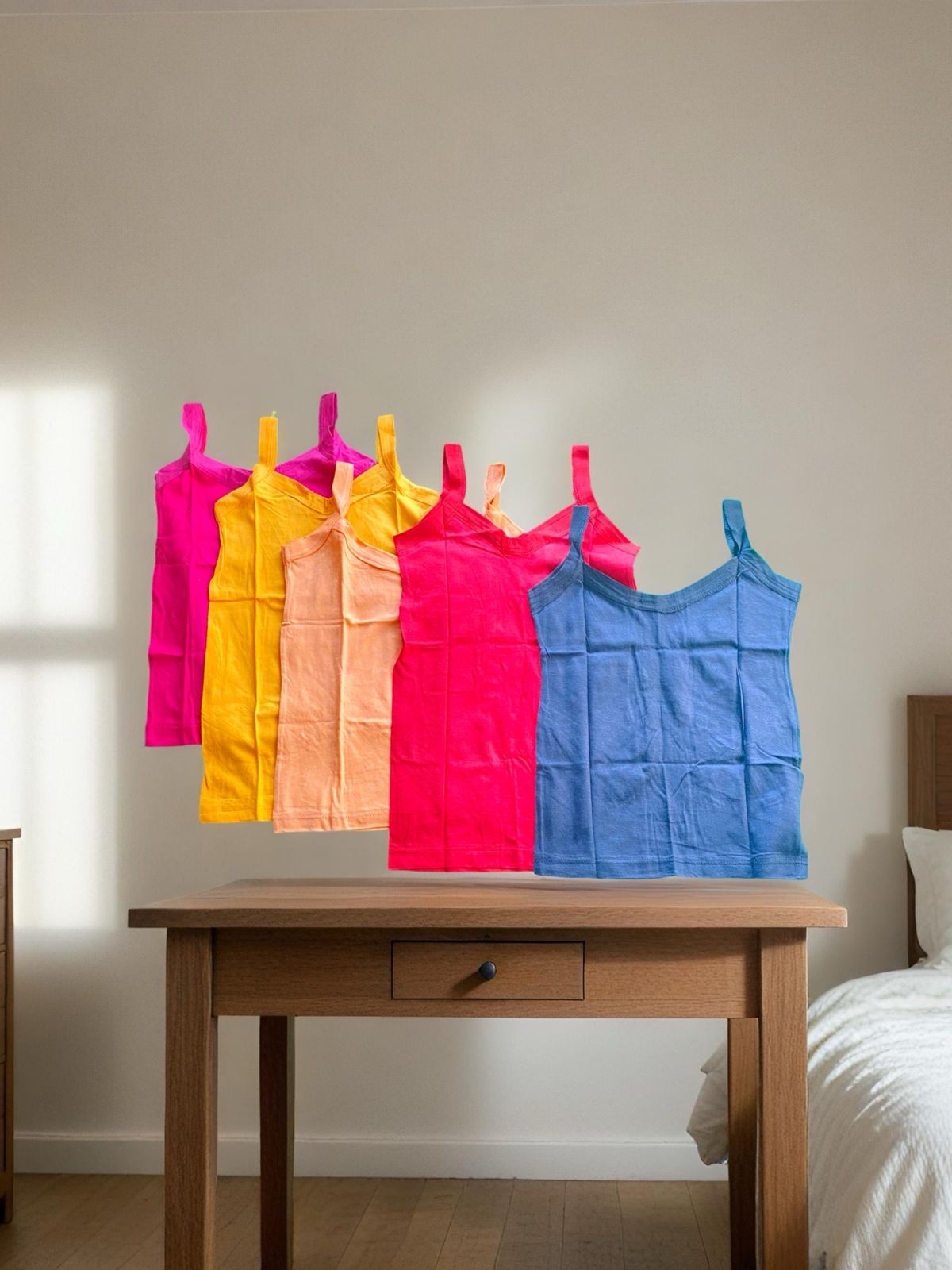 দৈনন্দিন use আর stylish vibe — 4-pcs combo camisole, perfect for yoga 🧘♀️, sports & casual wear! 💖